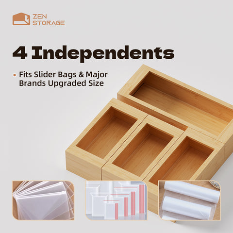 ZenStorage, Food Storage Bag Organizer, 4-Pack
