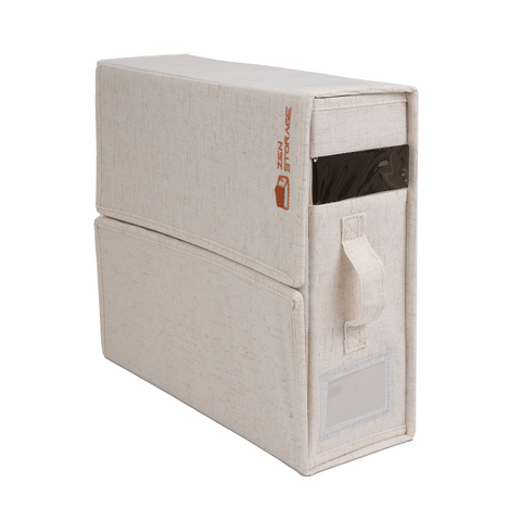 ZenStorage Foldable Sheet Storage Box (King & Queen Size) with Window and Label, 4-Pack