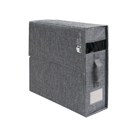 ZenStorage Foldable Sheet Storage Box (King & Queen Size) with Window and Label, 4-Pack