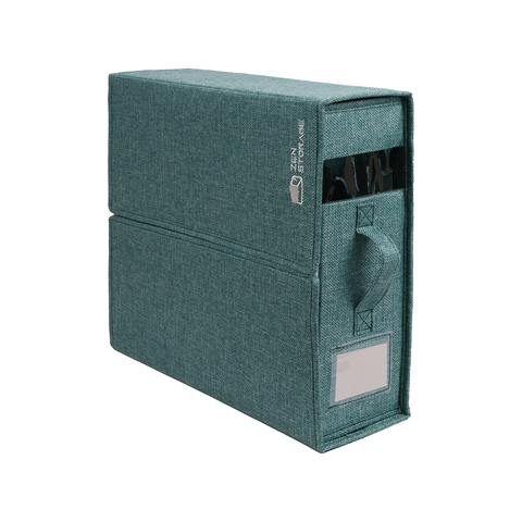 ZenStorage Foldable Sheet Storage Box (King & Queen Size) with Window and Label, 4-Pack