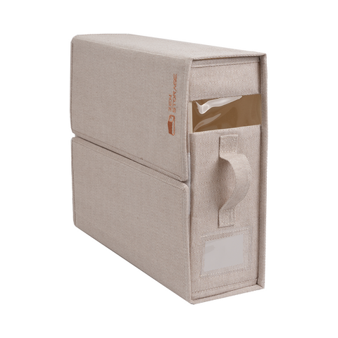 ZenStorage Foldable Sheet Storage Box (King & Queen Size) with Window and Label, 4-Pack