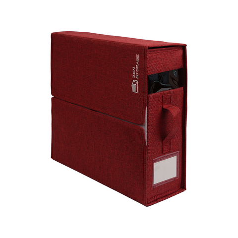 ZenStorage Foldable Sheet Storage Box (King & Queen Size) with Window and Label, 4-Pack