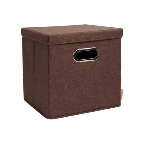 Foldable Square Storage Box with Lid - Premium Linenette Fabric, Versatile Home Organization Solution for Closet, Office, Nursery & Living Spaces