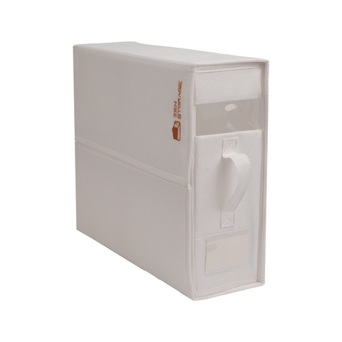 ZenStorage Foldable Sheet Storage Box (King & Queen Size) with Window and Label, 4-Pack