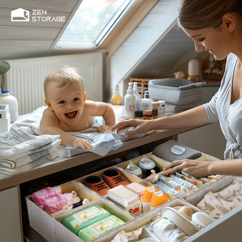 zenstorage 16 pack drawer organizer for baby clothes