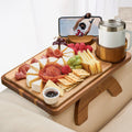 zenstorage sofa cup holder tray with charcuterie board